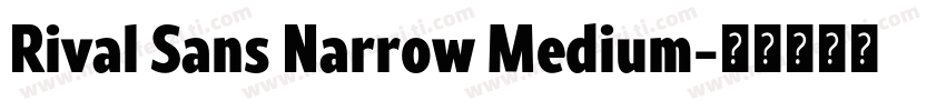 Rival Sans Narrow Medium字体转换